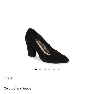 Bella Vita Black Suede Pump, Size 8